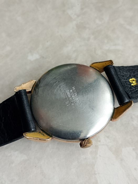 Zegarek męski Beha 15 jewels Krab złocony