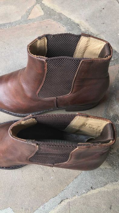 Buty sztyblety skóra naturalna, brązowe