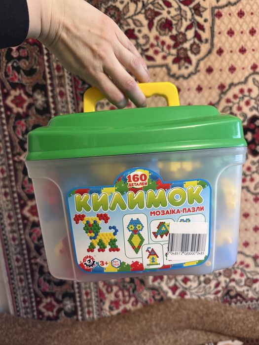 Іграшка мозаїка пазли килимок у саквояжі 160 деталей