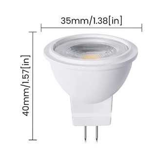 Lâmpada Led MR11 GU4.0 12VDC 3W 4000K | 5W 6000K (2 peças)