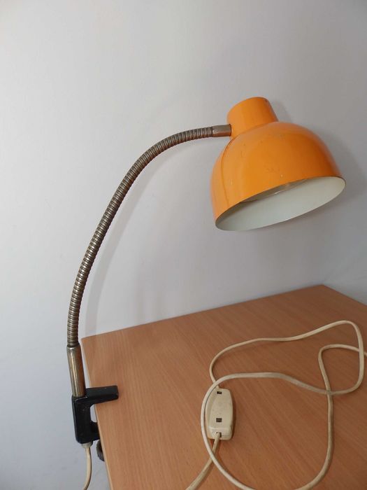 Dwie stare lampy biurkowe warsztatowe PRL