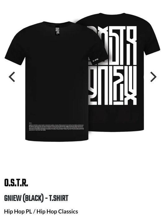 T-shirt O.s.t.r Gniew / Czarna.