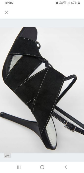 Zara nowe czarne sandałki szpilki 41 okazja