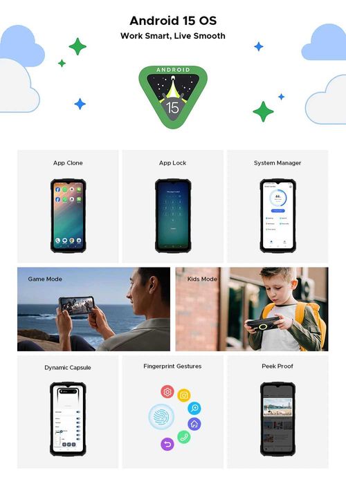 Telefone Ultra Resistente DOOGEE Fire 5 Ultra , 32GB (8+24) de RAM, 256GB de ROM,