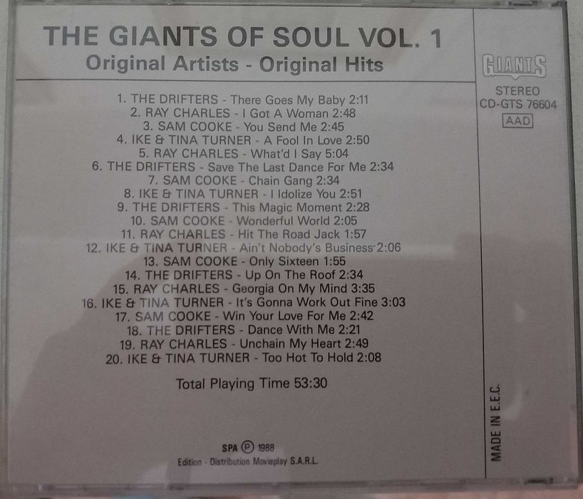 CD - Giants of Soul - Tina Turner, Sam Cooke, Ray Charles, Drifters
