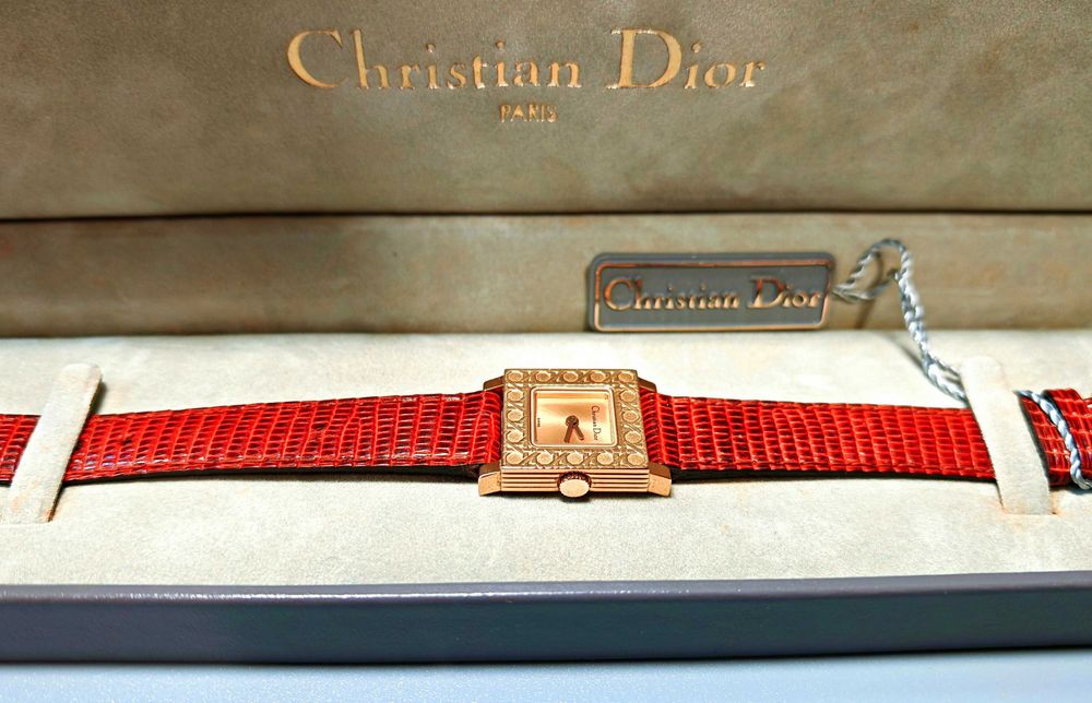 Zegarek Christian Dior La Parisienne 18K Gold Plated D60 Pozłacany Box