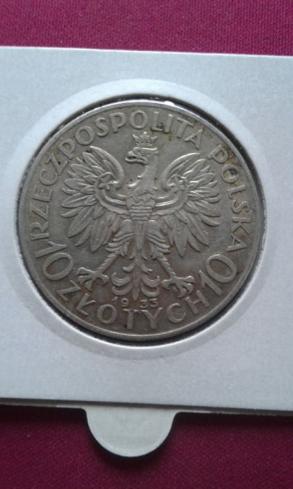 10 zł Głowa kobiety 1933 r.-około mennicza-oryginał-#5