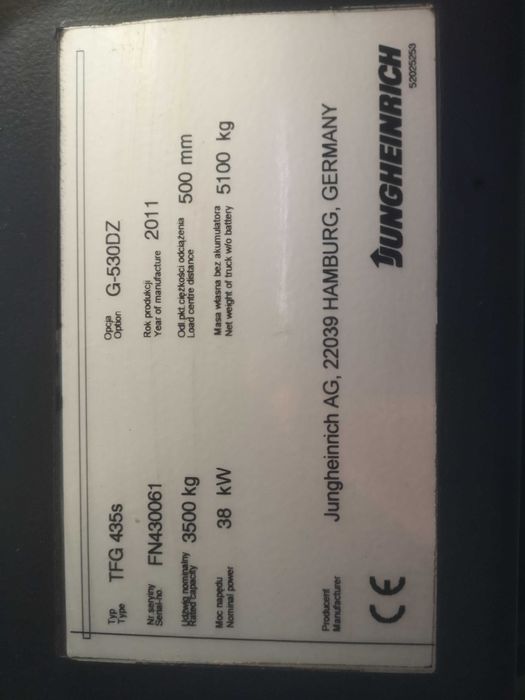 Wózek widłowy Jungheinrich TFG 435 s