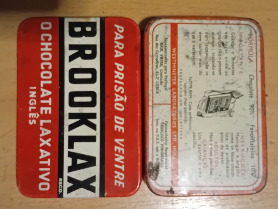 Caixa vintage de laxante inglês