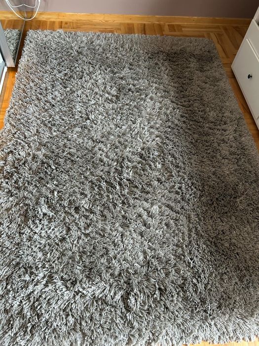 Dywan Shaggy 160x200 szary melanż IKEA