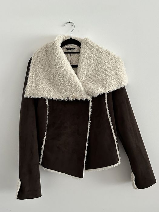 Casaco camurça e pelo