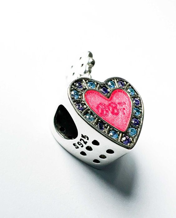 Charms do bransoletek modułowych próba 925 serce