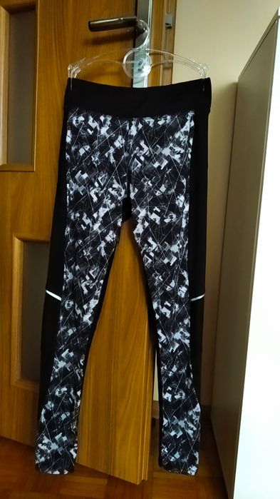 Gratis wysyłka BAJECZNE spodnie legginsy damskie czarne tiul wzory M L