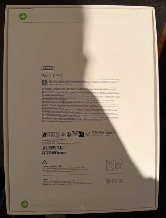 IPAD A16 Wi-Fi 256G - NOVO em CAIXA lacrada