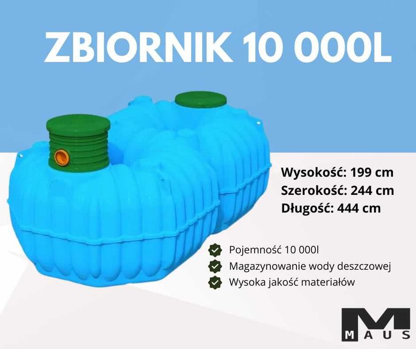 BOLT 10000 L Zbiornik na wodę deszczową / szambo