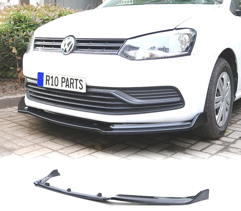 SPOILER LIP VOLKSWAGEN VW POLO 6C 14-17 PRETO BRILHANTE