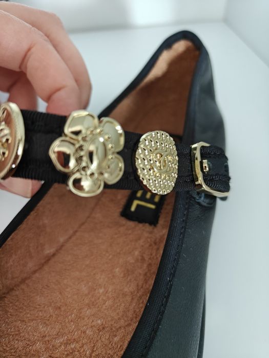 Chanel baleriny baletki CC skóra jagnięca r.39