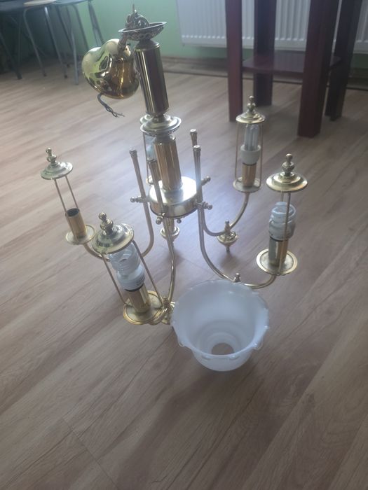 Lampa złota,  wisząca