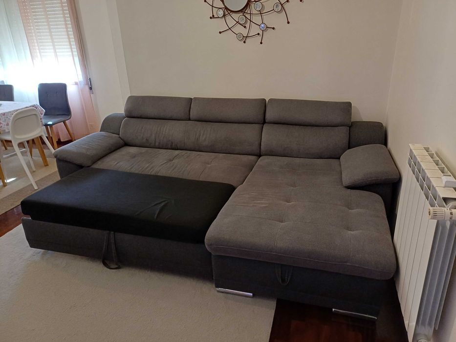 Sofá 3 lugares com chaise lounge