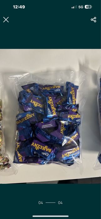 Cukierki 3 kg sliwka plus 2 kg bajeczne