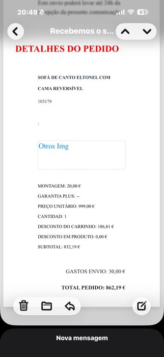 Vendo sofa chaise long eltonel conforama