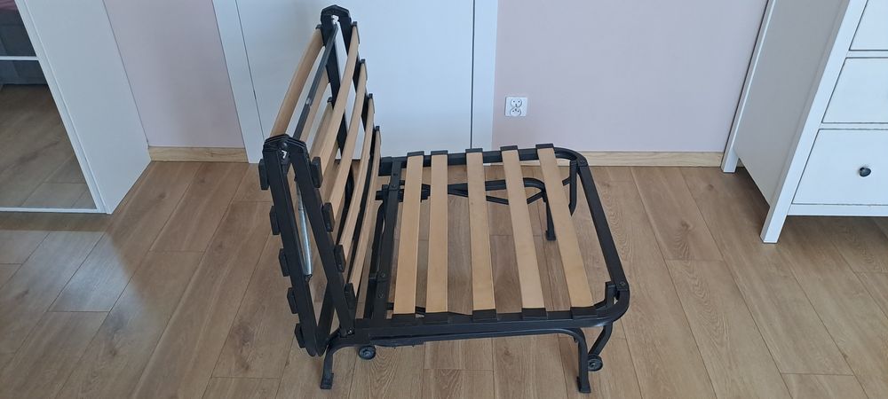 LYCKSELE Rama fotela rozkładanego, czarny