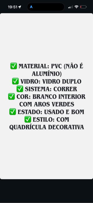 Caixilharias em bom estado