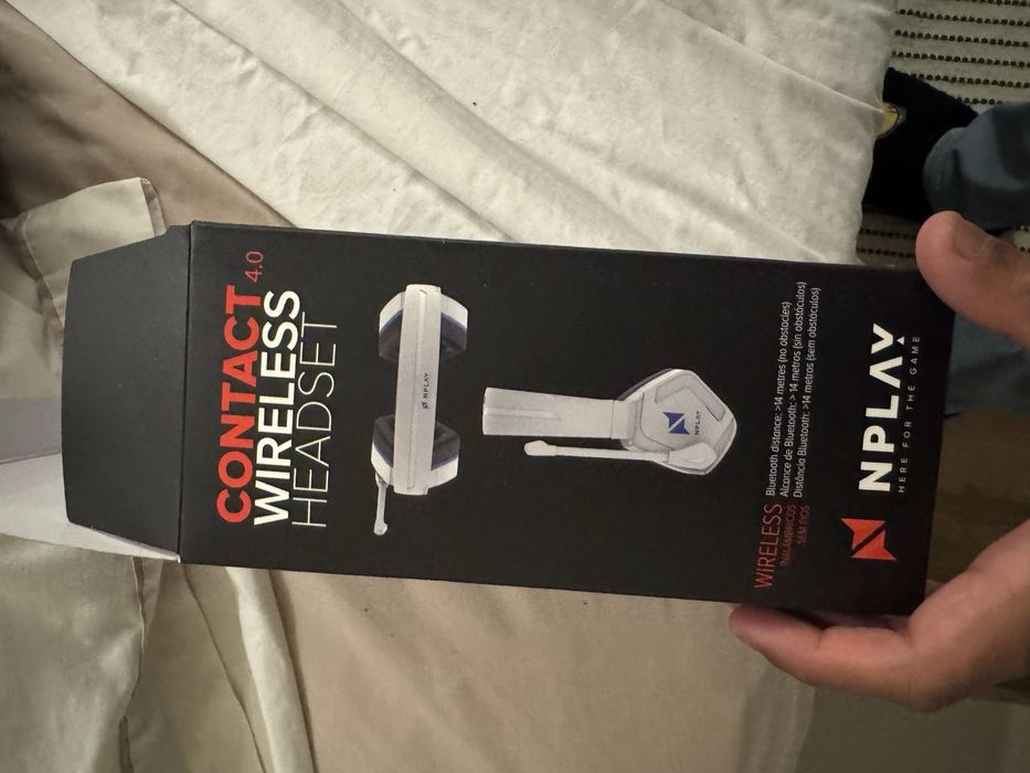 Auscultadores bluetooth NPLAY contact 2.0 com microfone branco