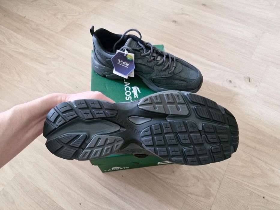 Чоловічі кросівки Lacoste Spinor шкіряні чорні