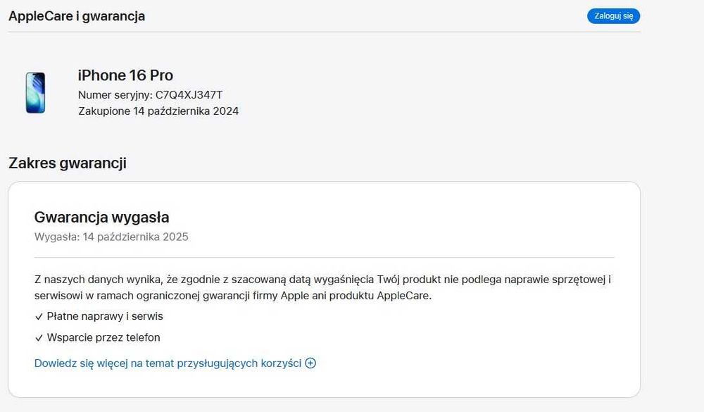 iPhone 16 PRO 256GB Tytan, kondycja 100%