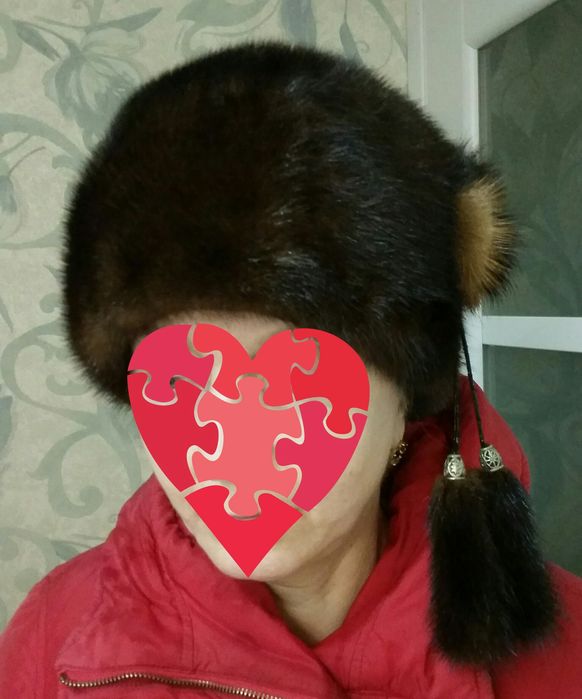 Норковая шапка, 55 размер