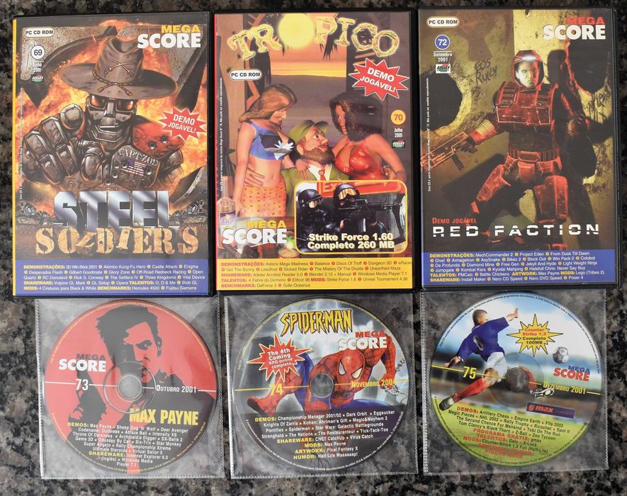 Mega Score e PC Format: Programas/Jogos/Demos/Patches