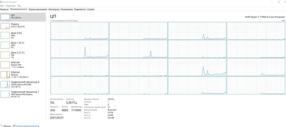 Процесор AMD Ryzen 7 7700X 4.5(5.4)GHz 32MB sAM5