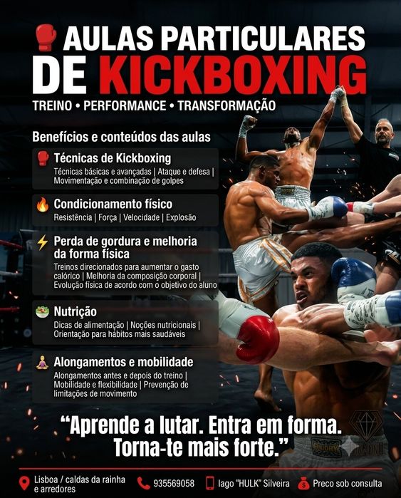 Aulas privadas de kickboxing