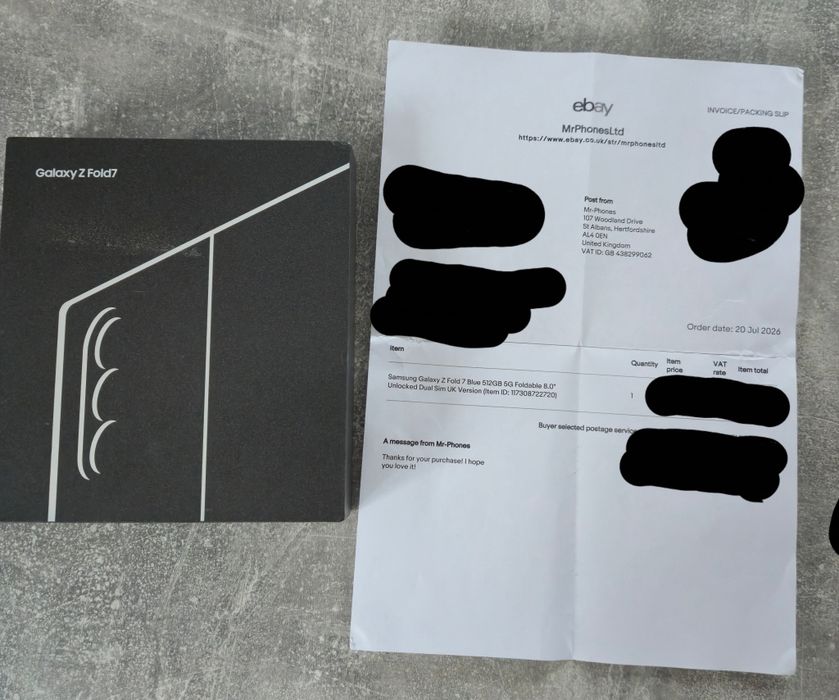 Samsung Galaxy Z Fold7 512GB Blue Shadow NOWY ZAPLOMBOWANY