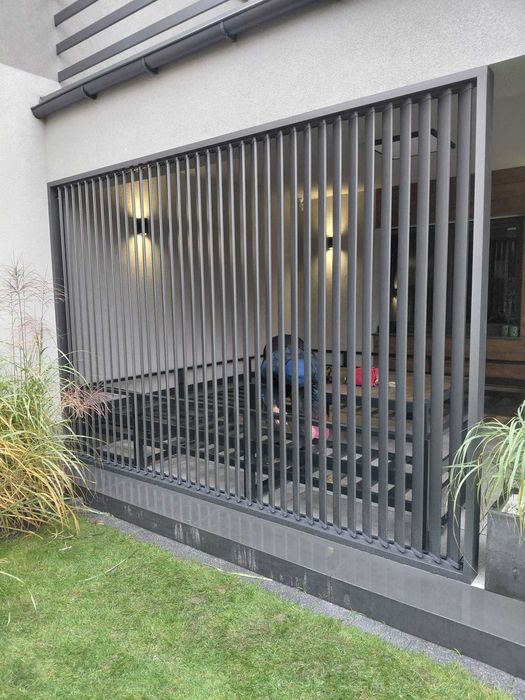 Ruchome deseczki system aluminiowy shuttersy zabudowa tarasu każdy RAL