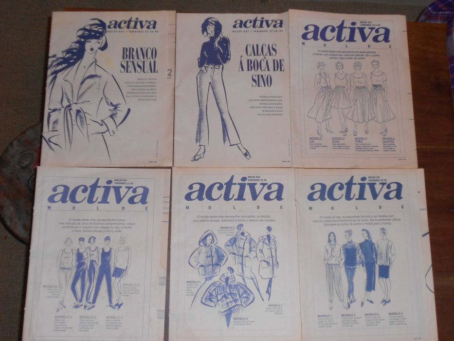 Diversos moldes roupa vintage costura modista Activa - 12 diferentes