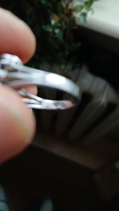 Pierścionek srebro 925 szafiry i cyrkonie rozmiar  14