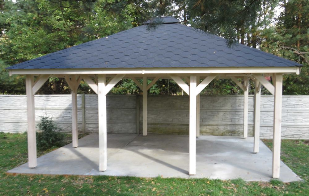 Drewniana Altana Ogrodowa 3x3m, Zadaszenie, Pergola