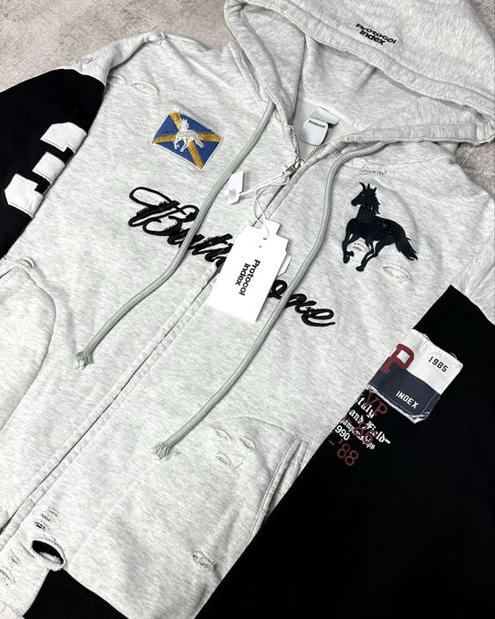 Худі Protocol Index худи protocol index zip hoodie grailz project g/r grey archive opium M L