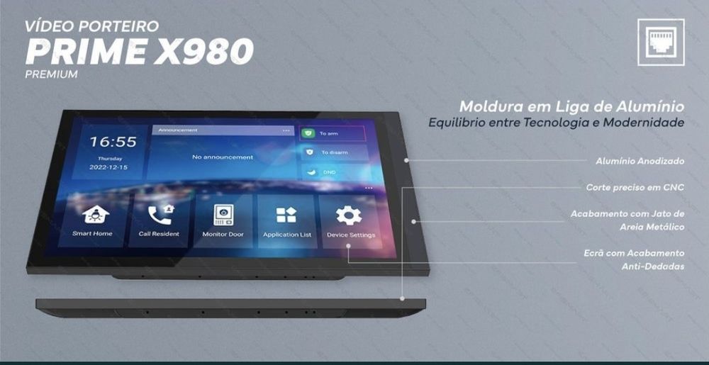 Vídeo porteiro monitor 10 Android. P. Externo.C. reconhecimento facial