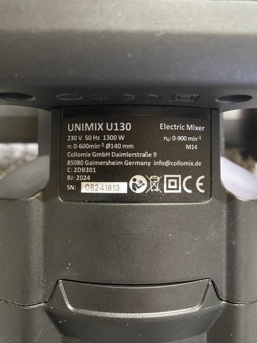 НОВИЙ професійний будівельний міксер Collomix UNIMIX U130 (Німеччина)