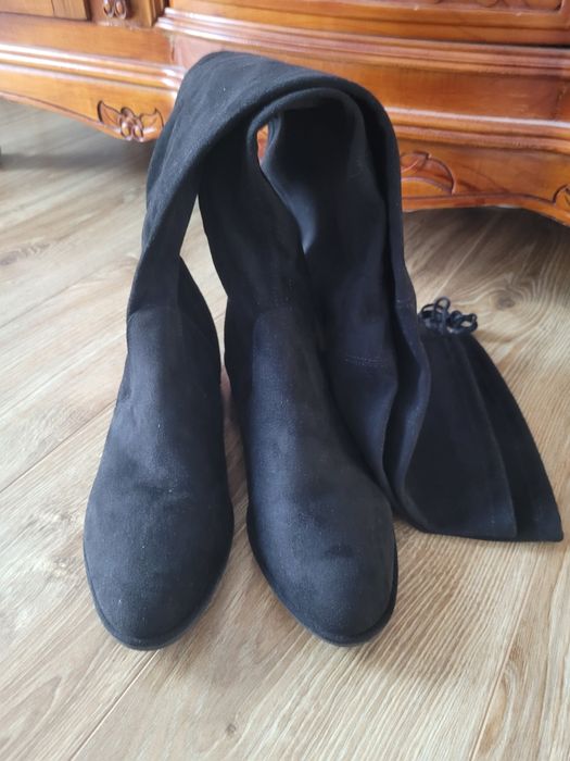 Długie kozaki za kolano muszkieterki  j NOWE plus nowa torebka nine we