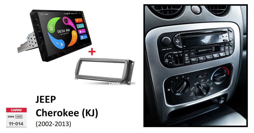 (NOVO) Rádio 2DIN • Jeep CHEROKEE • (XJ) (KJ) (KL) • Android GPS
