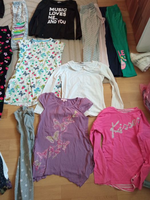 Ubranka 122 dziewczynki komplet