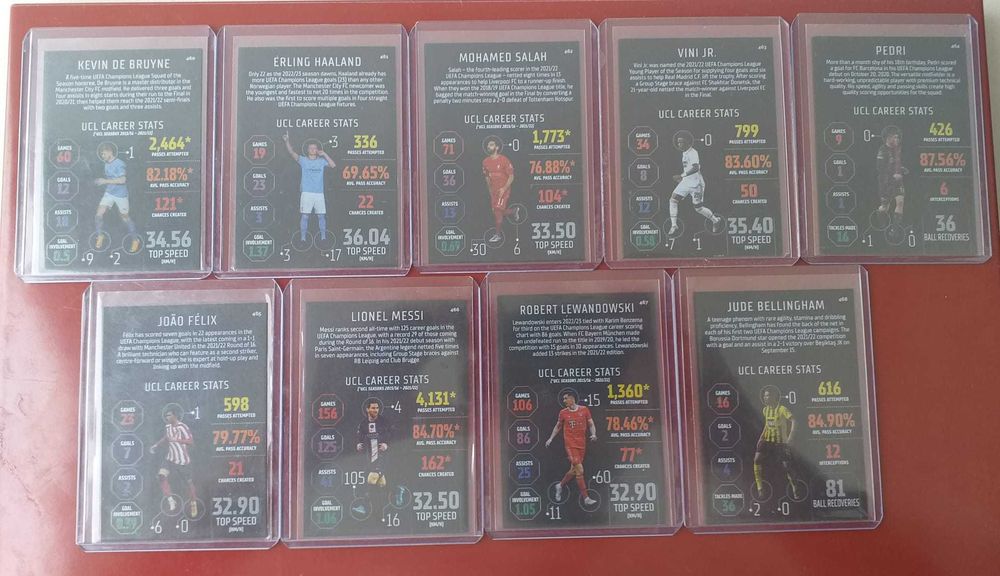 Set 9 cartas Match Attax 22/23 Black Edge Edition (Edição preta)