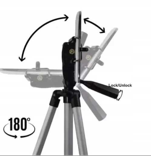 Statyw NA TELEFON APARAT 4w1 Tripod 103 cm z pilotem Bluetooth
