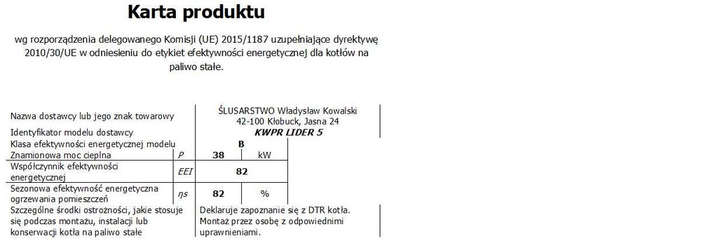 Kocioł Kotły 5 KLASA + ECODESIGN 38 KW z podajnikiem
