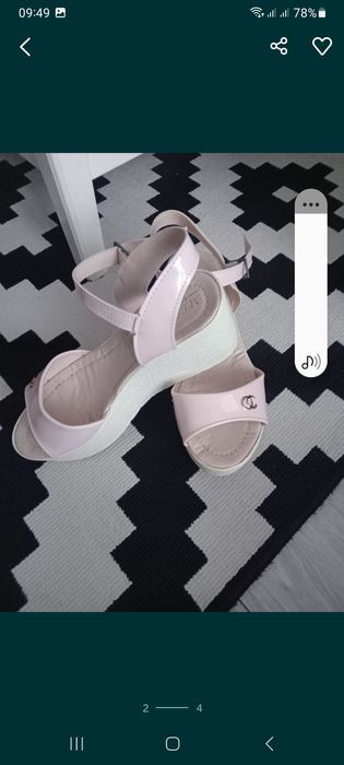 Sandały pudrowy róż rozmiar 37