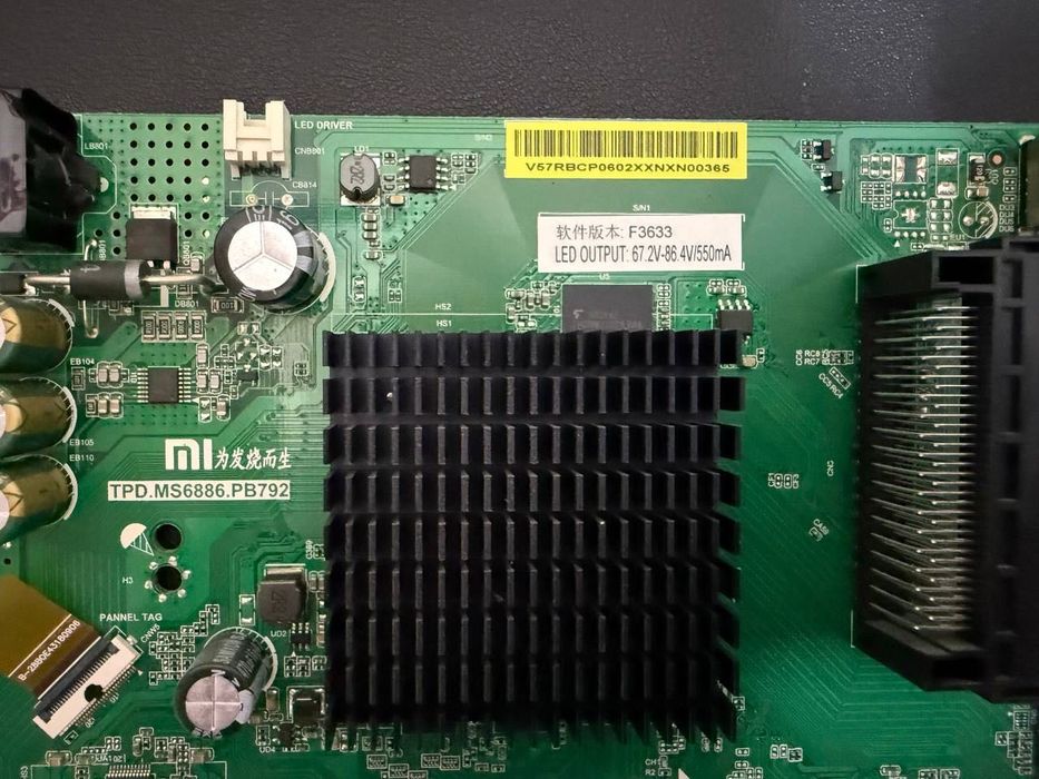 Плата main TPD.MS6886.PB792 для телевізора Xiaomi L43M5-5ARU: 2